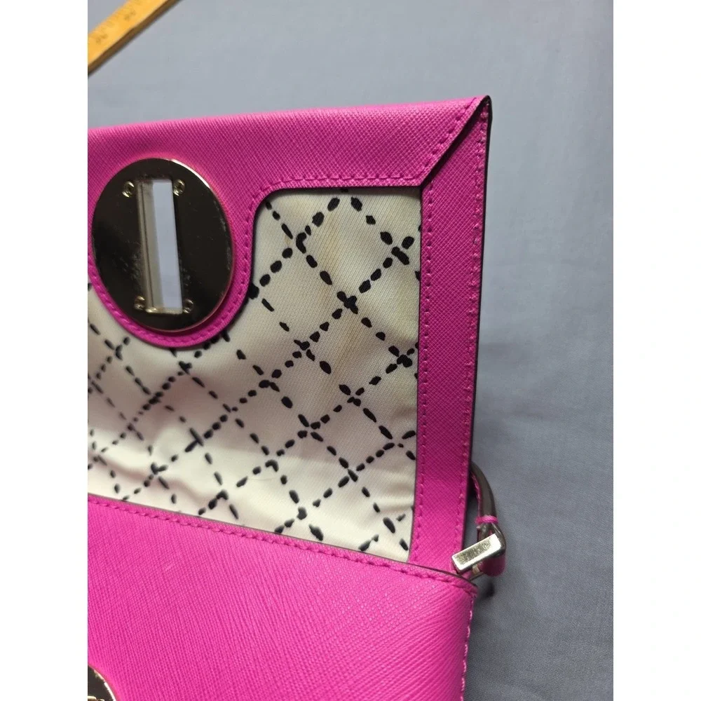 Kate Spade Newbury Lane Sally Crossbody Bag Hot Pink Saffiano Leather EUC!